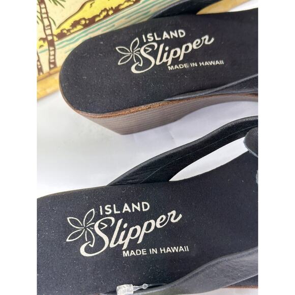 Island Slipper Womens Flower Style Sandals Size 5 Made in Hawaii Brand New W/Box - Picture 3 of 16